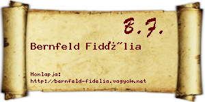 Bernfeld Fidélia névjegykártya